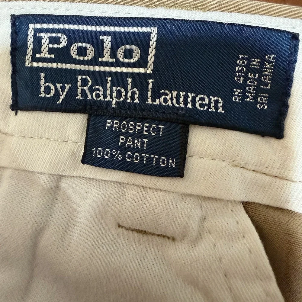 Polo Ralph Lauren Pants Mens 40x32 Beige Prospect Straight Relaxed Chino‎